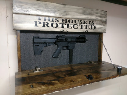 Liberty Home Concealment This House is Protected Hidden Gun Storage Sign