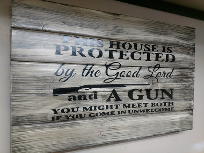 Liberty Home Concealment This House is Protected Hidden Gun Storage Sign