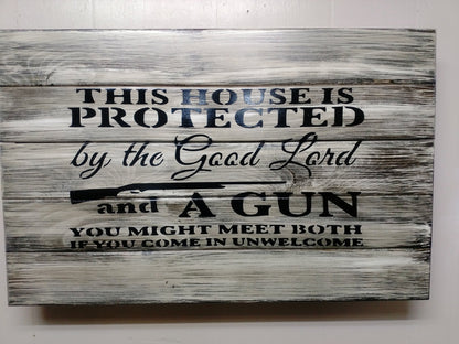 Liberty Home Concealment This House is Protected Hidden Gun Storage Sign