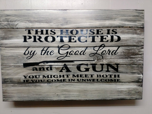 Liberty Home Concealment This House is Protected Hidden Gun Storage Sign