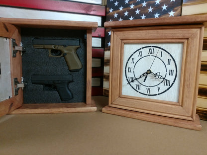 Liberty Home Concealment "Peacemaker” Wooden Gun Concealment Clock