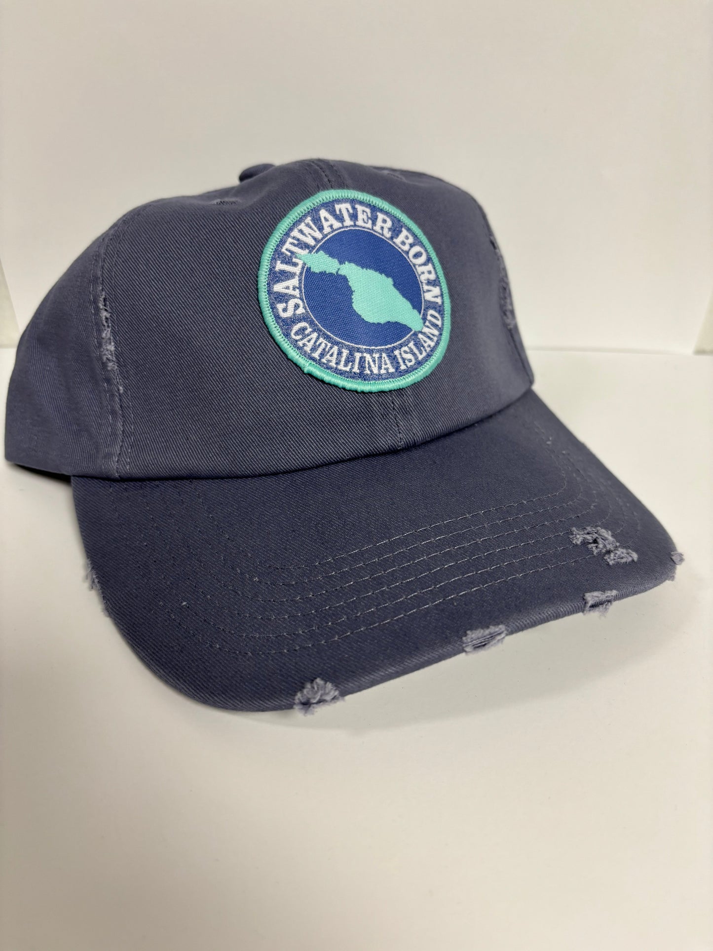 Saltwater Born Catalina Island, CA Vintage Distressed Hat