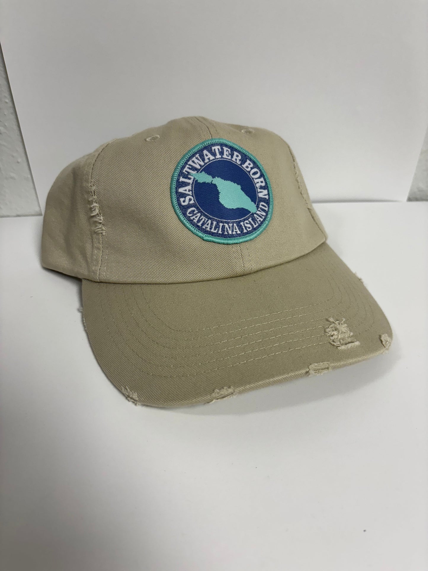 Saltwater Born Catalina Island, CA Vintage Distressed Hat