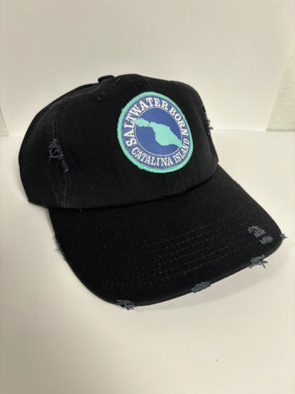 Saltwater Born Catalina Island, CA Vintage Distressed Hat