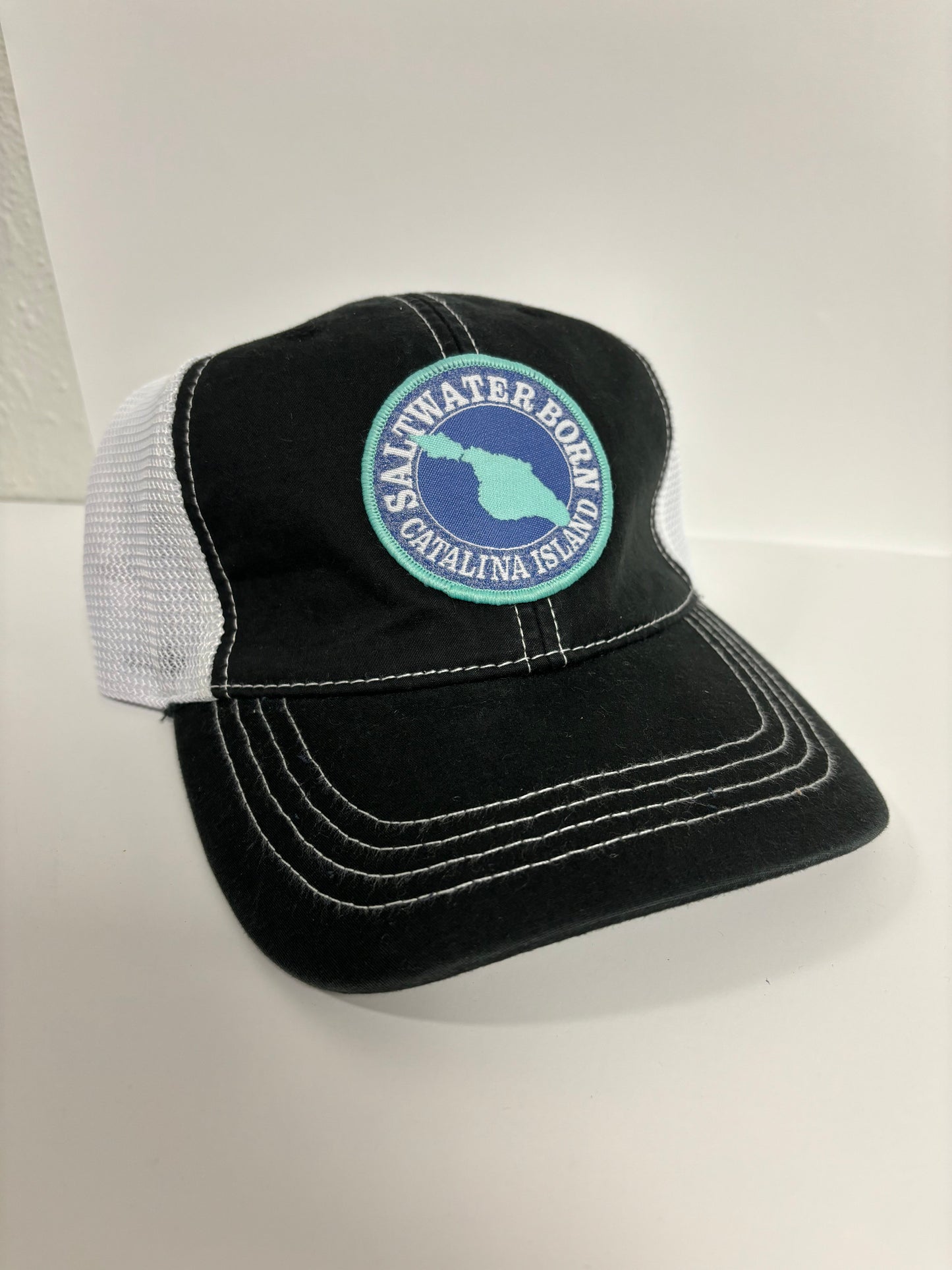 Saltwater Born Catalina Island, CA Vintage Trucker Mesh Hat