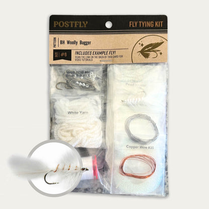 Postfly Fly tying kit | Bead Head Woolly Bugger #8