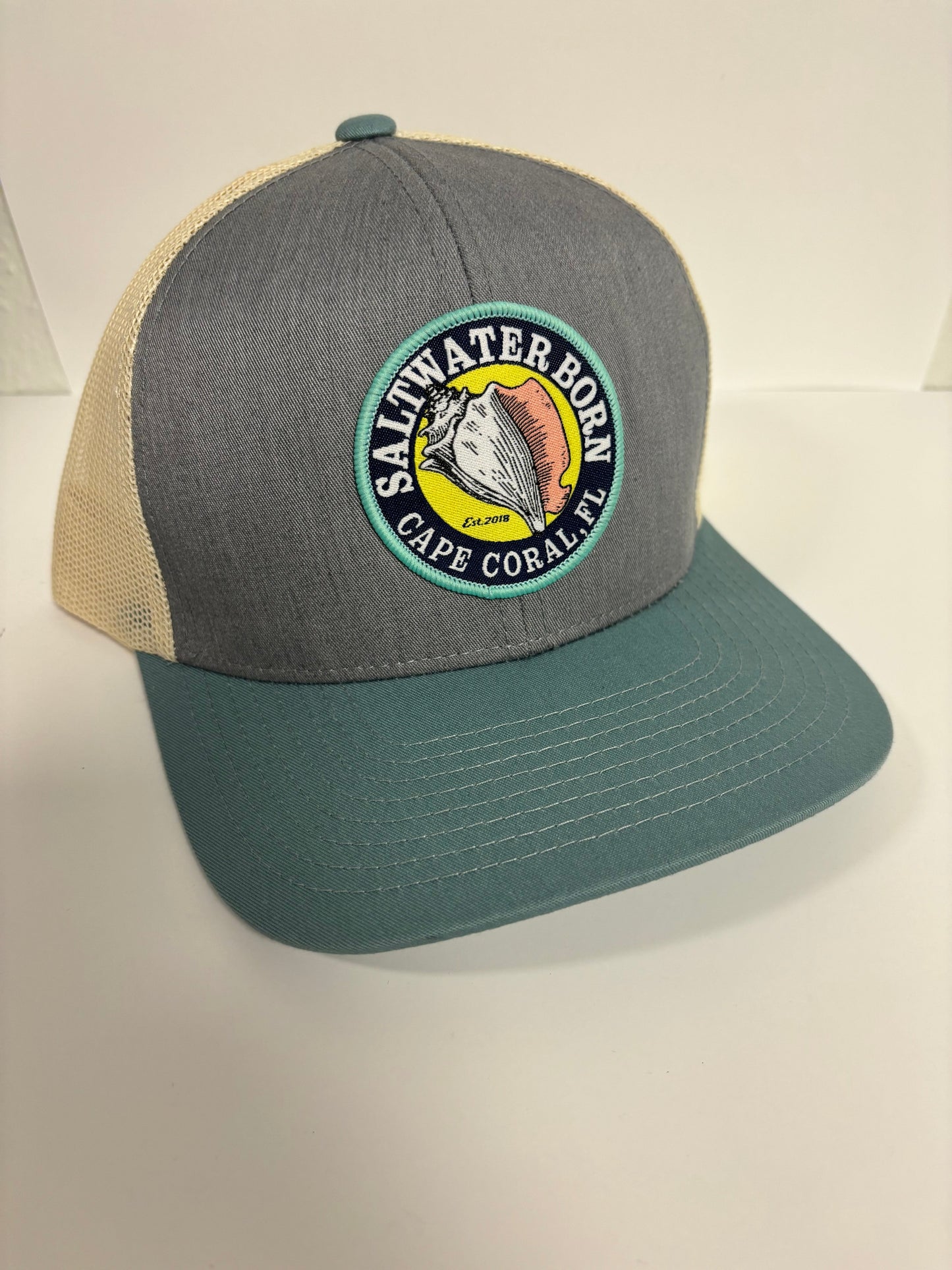 Saltwater Born Cape Coral, FL Structured Mesh Trucker Hat