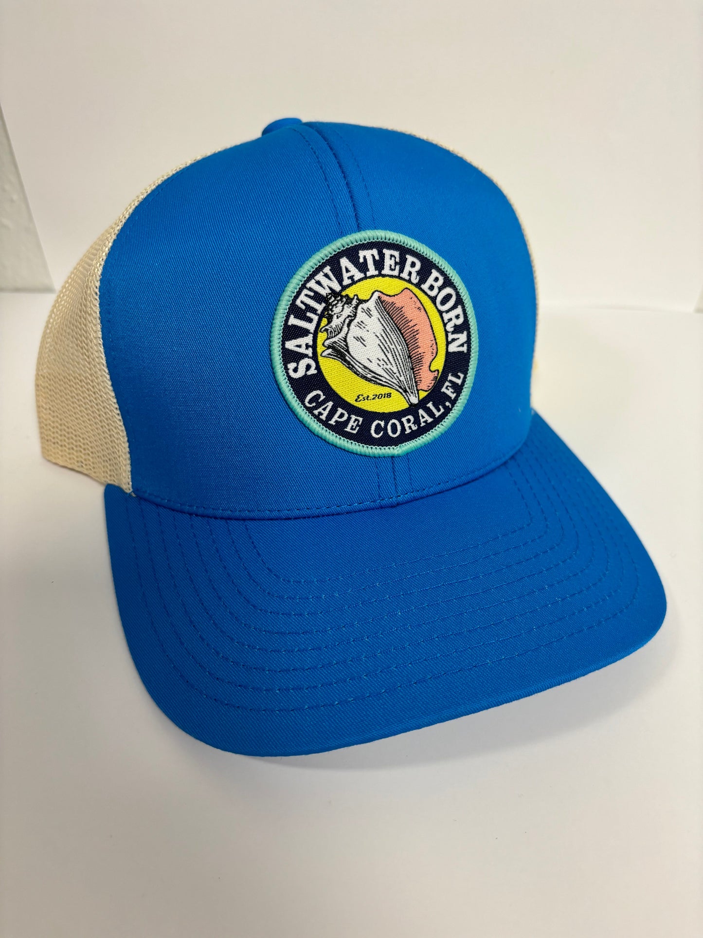 Saltwater Born Cape Coral, FL Structured Mesh Trucker Hat