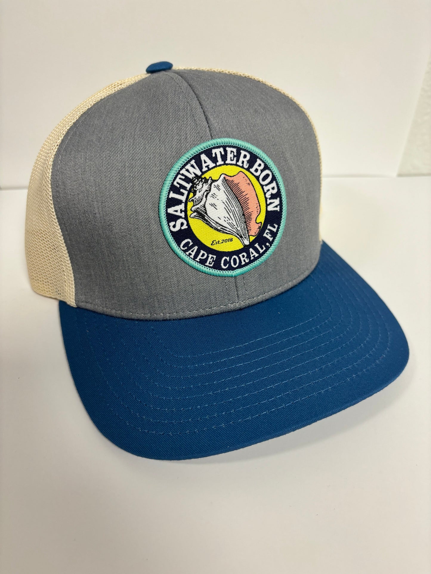 Saltwater Born Cape Coral, FL Structured Mesh Trucker Hat