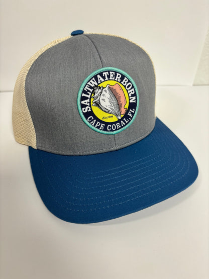Saltwater Born Cape Coral, FL Structured Mesh Trucker Hat