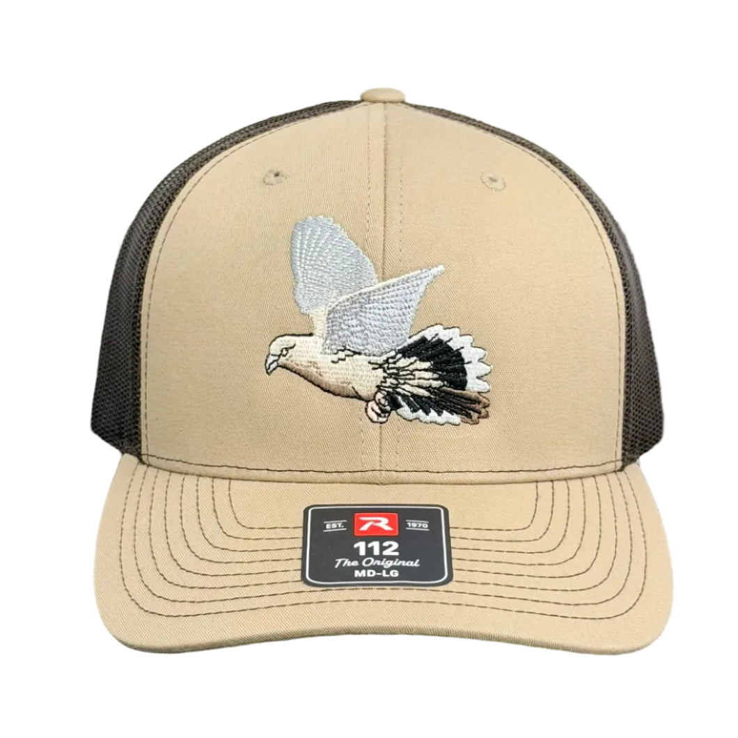 American Flyway Waterfowl 112 Khaki / Coffee Turkey Tracks Hat