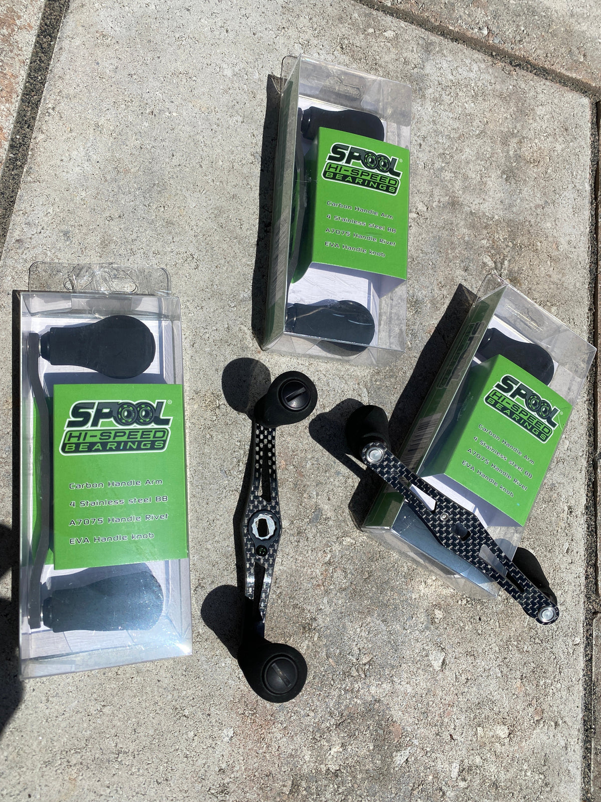 Hi-Speed Handle, 110 mm Spool Speed Solid Carbon Handle **NEW