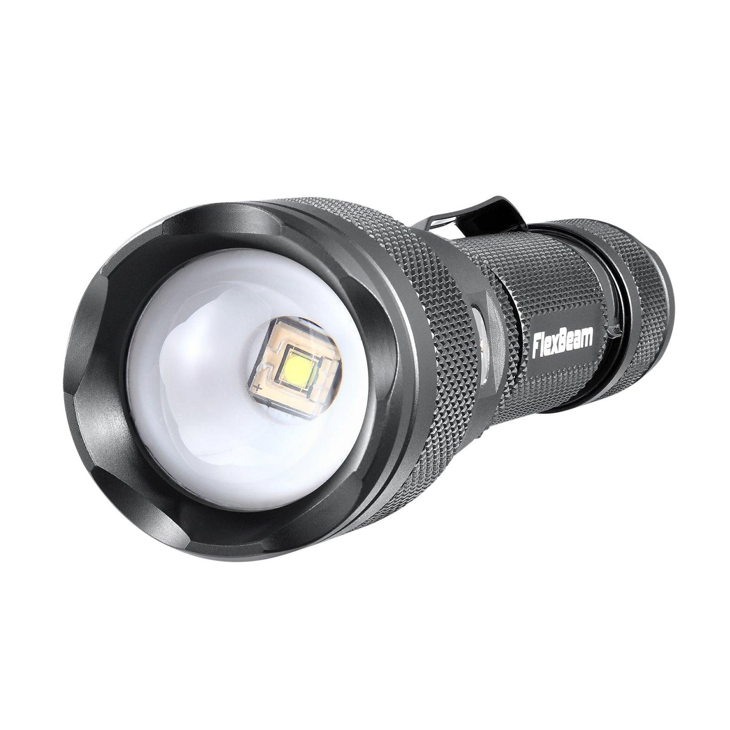 Powertac FlexBeam- 1200 Lumen Adjustable Beam Rechargeable Flashlight