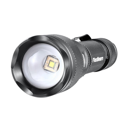 Powertac FlexBeam- 1200 Lumen Adjustable Beam Rechargeable Flashlight