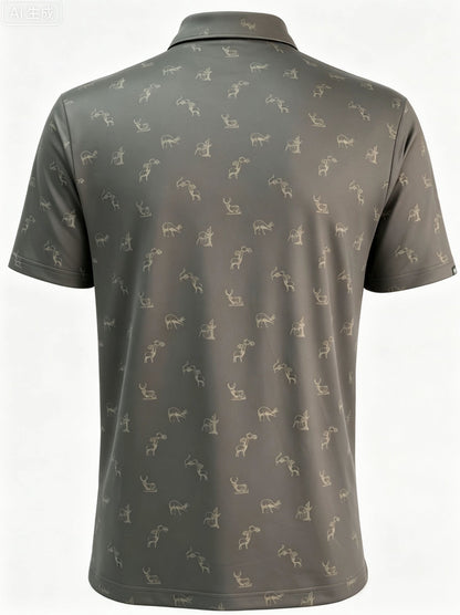 Bow Crew Apparel "Get Bucked" Golf Polo - Brown