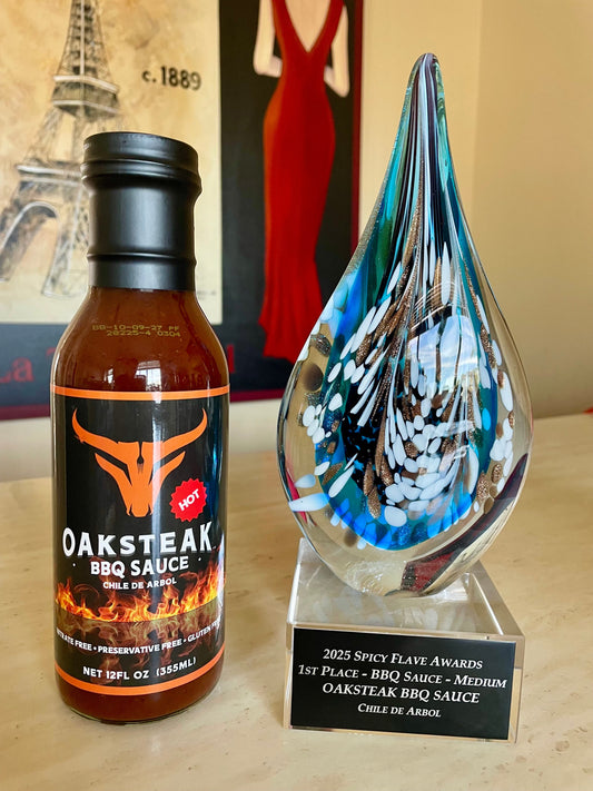 Oaksteak Hot BBQ Sauce - 12 oz