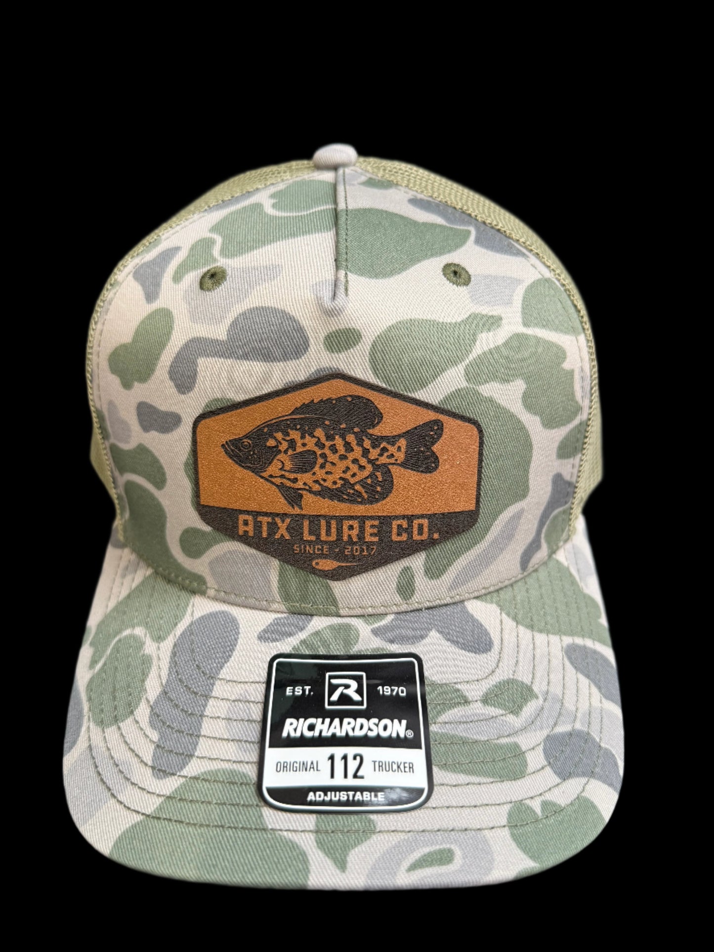 ATX Leather Crappie Patch Hat