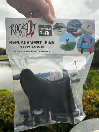 Rock-It Surf Standard Screw 3-Fin Replacement Set (4.5")