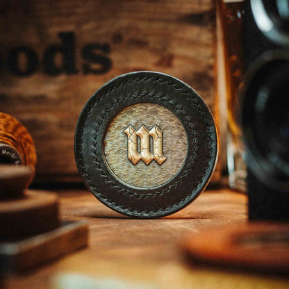 Pirate Goods Round Coin Holder - Peso Pocket v2 | Challenge Coin Case | Handcrafted Leather