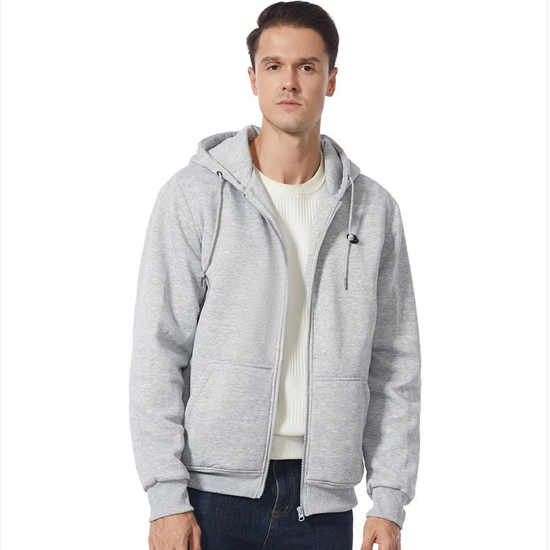 LITEGUEST USB Heated Hoodie 5-Zone Heated Zip-up Hooded Sweatshirt