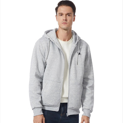 LITEGUEST USB Heated Hoodie 5-Zone Heated Zip-up Hooded Sweatshirt