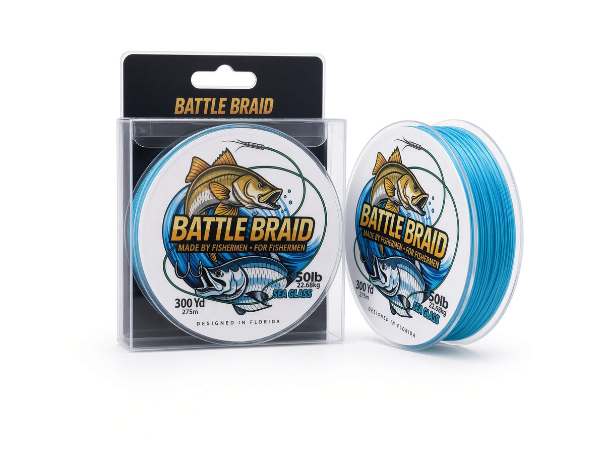 BATTLE BRAID SEA GLASS 300 YARD SPOOL 8x PE