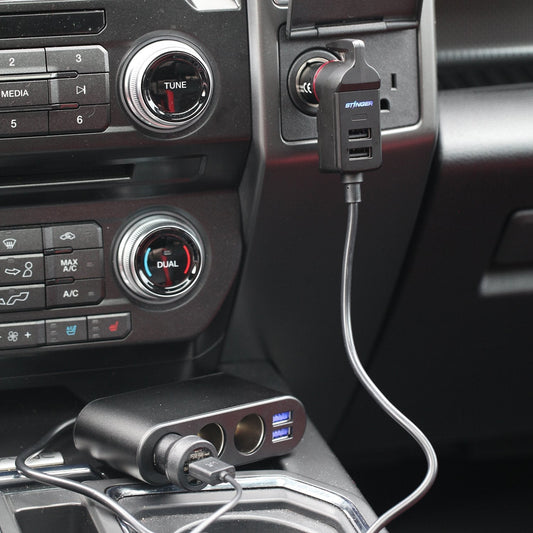 Stinger Survival Tools USB Car Charger Emergency Tool With Cigarette Lighter & USB Extensions