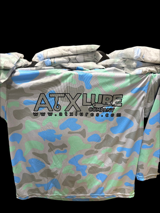 ATX Saltwater Blue Camo Fishing Shirt