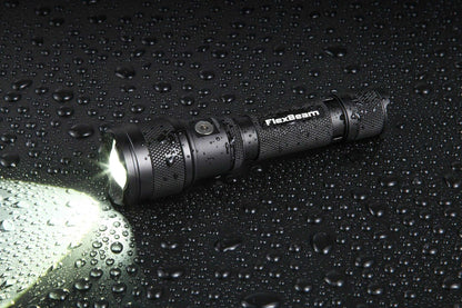 Powertac FlexBeam- 1200 Lumen Adjustable Beam Rechargeable Flashlight