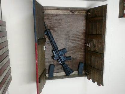 Liberty Home Concealment Large Vertical Hanging American Flag Gun Concealment Case