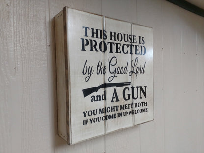 Liberty Home Concealment "This House" wall art box.