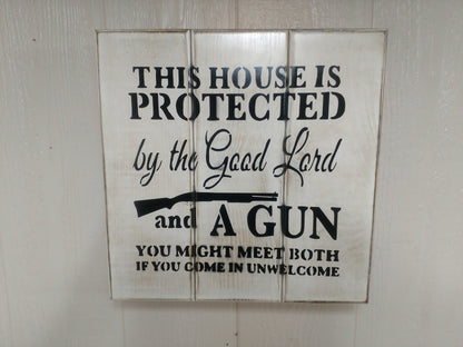 Liberty Home Concealment "This House" wall art box.