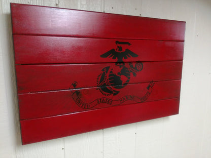 Liberty Home Concealment Marine Corps Flag Hidden Gun Storage Wall Art