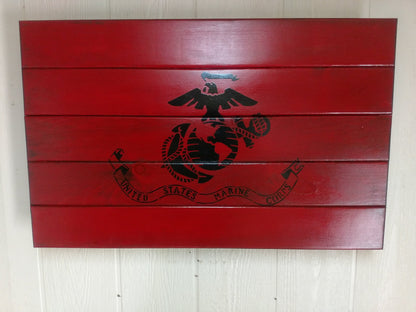 Liberty Home Concealment Marine Corps Flag Hidden Gun Storage Wall Art