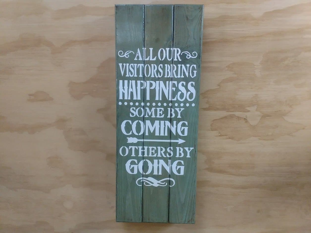 Liberty Home Concealment "Visitors Bring Happiness"  Large Concealment Wall Art Box