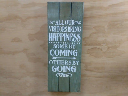 Liberty Home Concealment "Visitors Bring Happiness"  Large Concealment Wall Art Box
