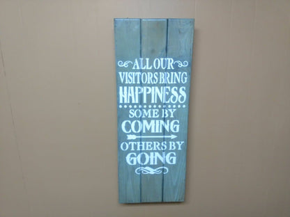 Liberty Home Concealment "Visitors Bring Happiness"  Large Concealment Wall Art Box