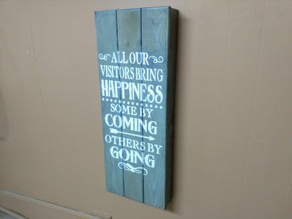 Liberty Home Concealment "Visitors Bring Happiness"  Large Concealment Wall Art Box