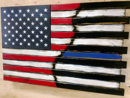 Liberty Home Concealment Small 2 Compartment Gun Case - Half Flag & Half Logo Designs