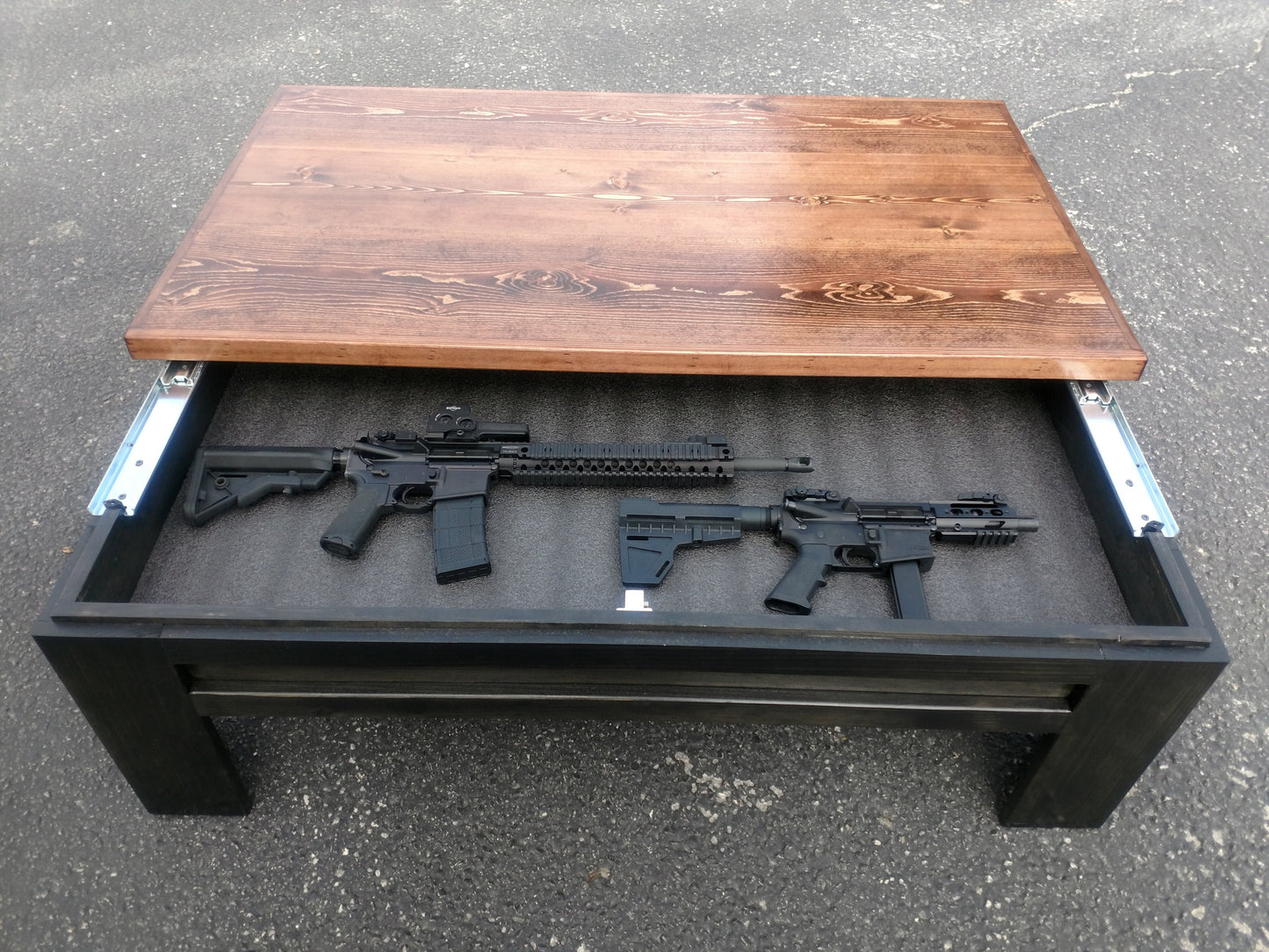 Liberty Home Concealment Modern Wooden Sliding Top Coffee Table