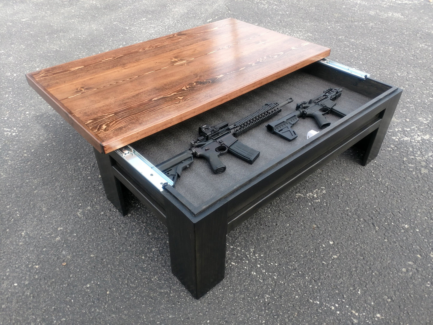 Liberty Home Concealment Modern Wooden Sliding Top Coffee Table