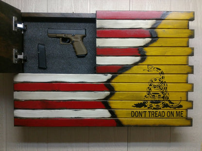 Liberty Home Concealment Small Hidden Gun Case with ½ USA Flag and ½ Graphic Design
