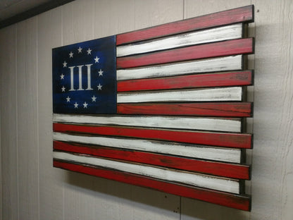 Liberty Home Concealment Large American Flag Gun Concealment Case with 2 Compartments