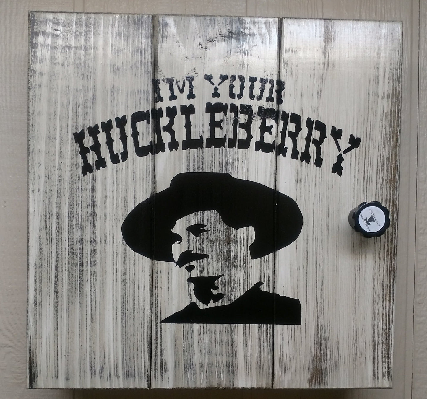 Liberty Home Concealment "I'M YOUR HUCKLEBERRY" GUN CONCEALMENT WALL ART BOX