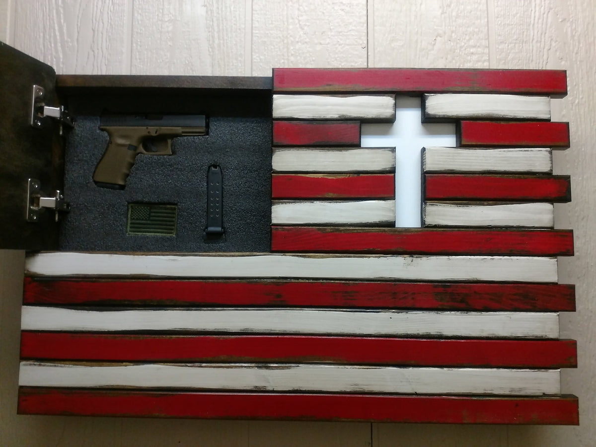 Liberty Home Concealment Small Wooden State Flag & Special Design Gun Case