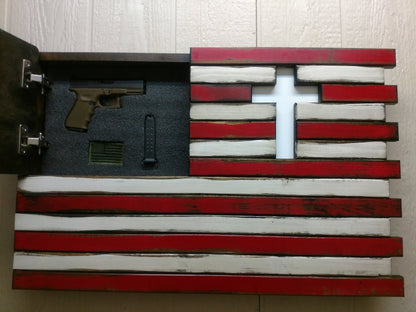 Liberty Home Concealment Small Wooden State Flag & Special Design Gun Case