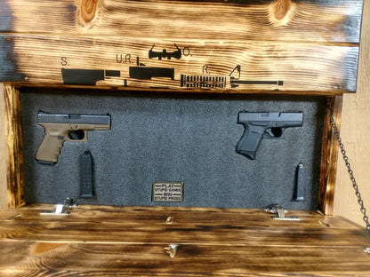 Liberty Home Concealment Charred AR-15 "Join or Die" Hidden Gun Storage Sign