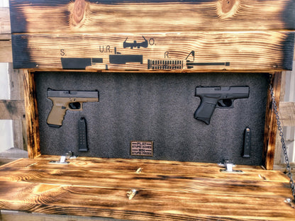 Liberty Home Concealment Charred AR-15 "Join or Die" Hidden Gun Storage Sign