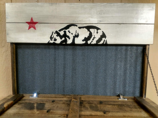 Liberty Home Concealment Large Wooden State Flag & Special Design Gun Case