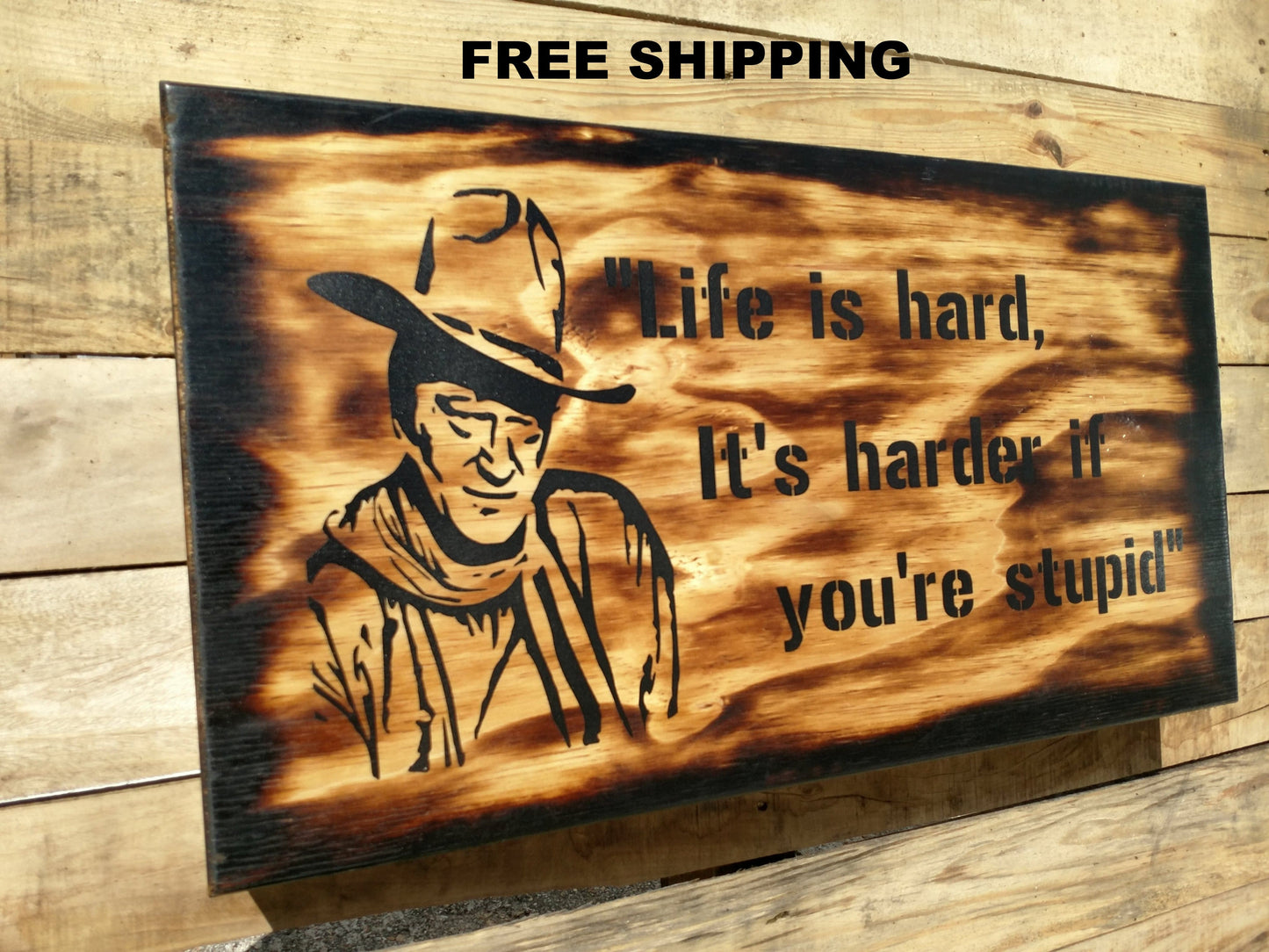 Liberty Home Concealment "Life is Hard" Mini Gun Storage Sign